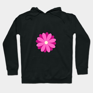 Artsy Cute Flower in Bright Pink Hoodie